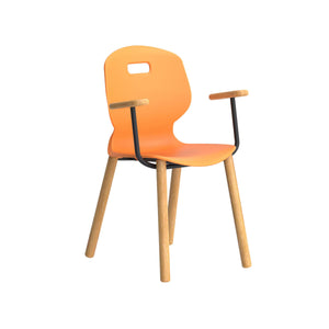 Titan Arc Wooden Four Leg Frame with Arms | Size 6 | Marigold