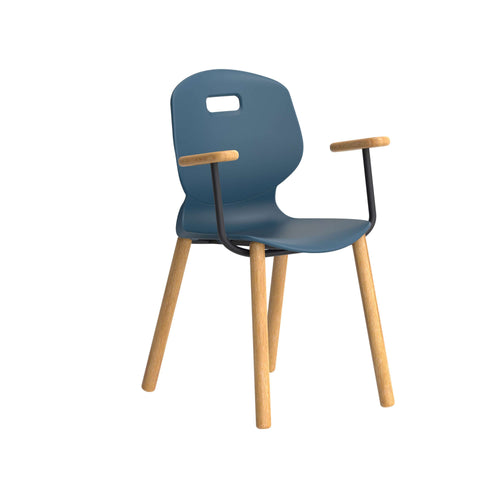 Titan Arc Wooden Four Leg Frame with Arms | Size 6 | Steel Blue