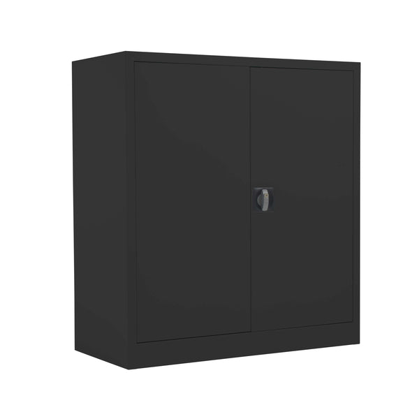 TC Steel Double Door Cupboard | 1000mm | Black