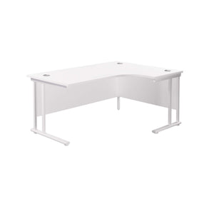 Twin Upright Right Hand Radial Desk (FSC) | 1800X1200 | White/White