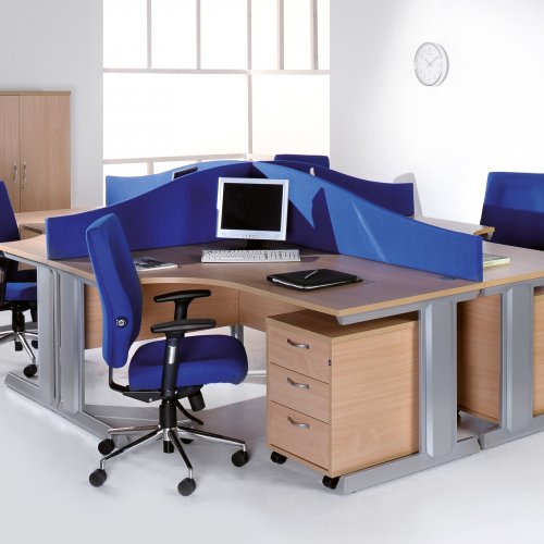 VIVO Radial Office Desks with Cable Management Facility