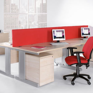 VIVO Rectangular Office Desk with Cable Management Facility