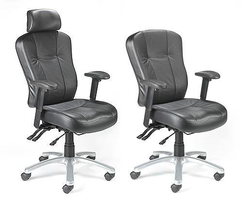 ZIRCON Leather Faced 24 Hour Task Chair