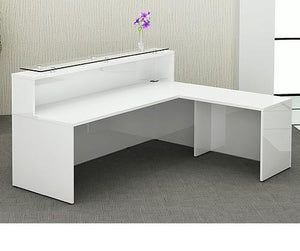 GLOW High Gloss White Reception Desk